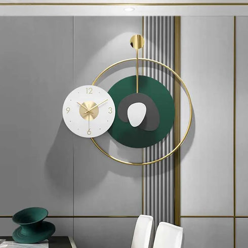 Green circular imported wall clock